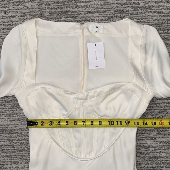 NWT LPA Revolve Iris Corset Maxi Dress in Ivory Medium - Picture 10 of 16